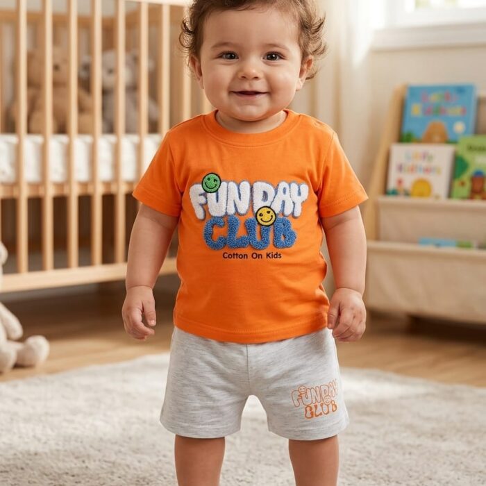 T-Shirt with shorts for baby Boy(cotton jersey stuff )